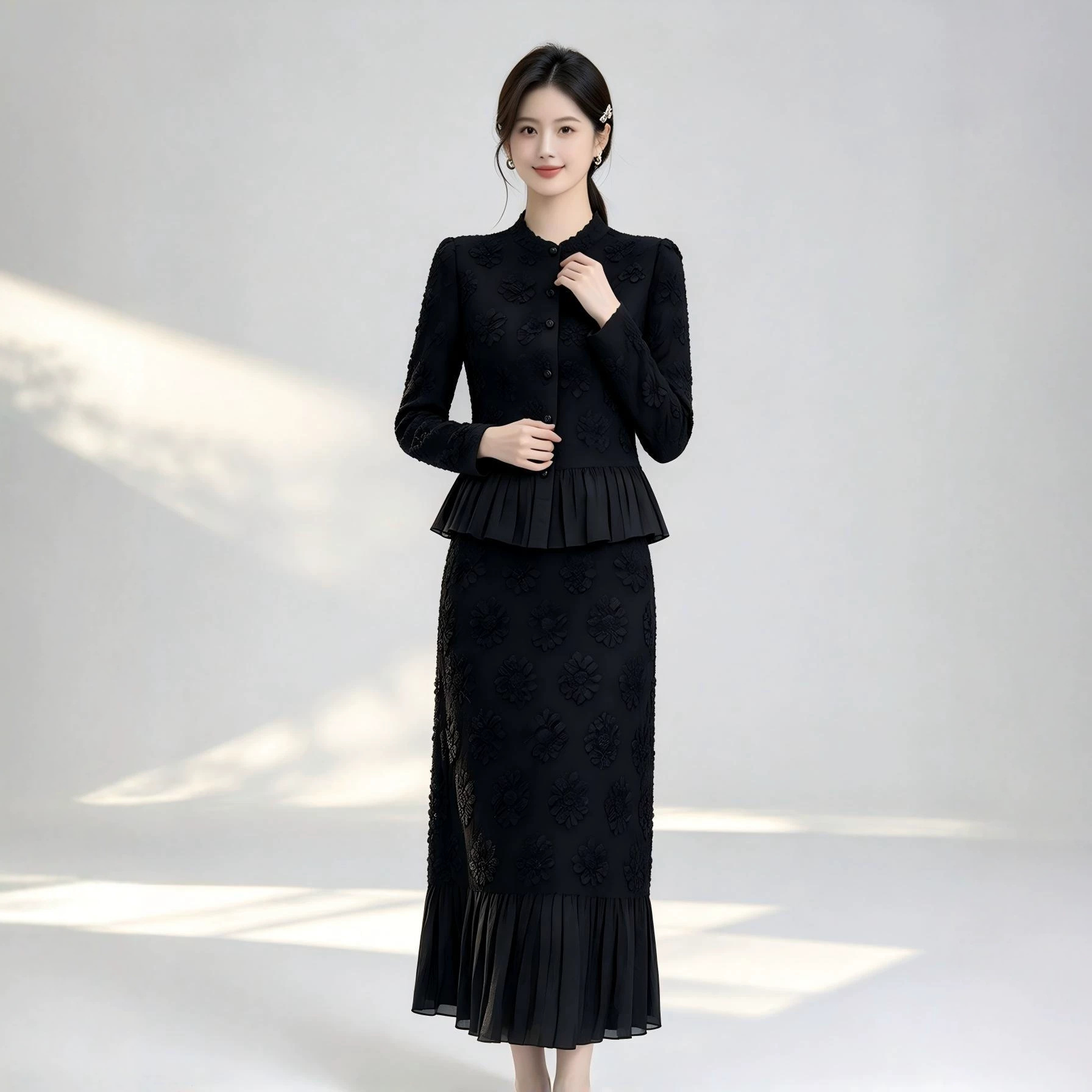 Miyake Women 2Pcs Floral Embro - Midi Skirt Floral recension och pris