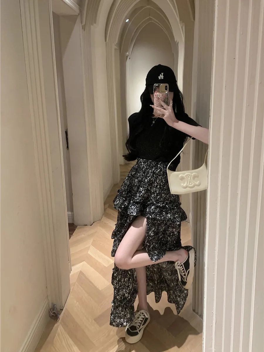 Floral Print Half-length Skirt - Midi Skirt Floral recension och pris