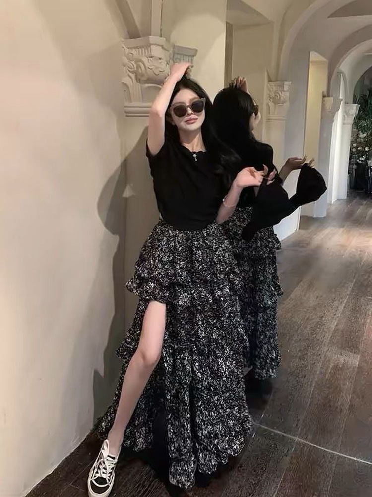 Floral Print Half-length Skirt - Midi Skirt Floral recension och pris