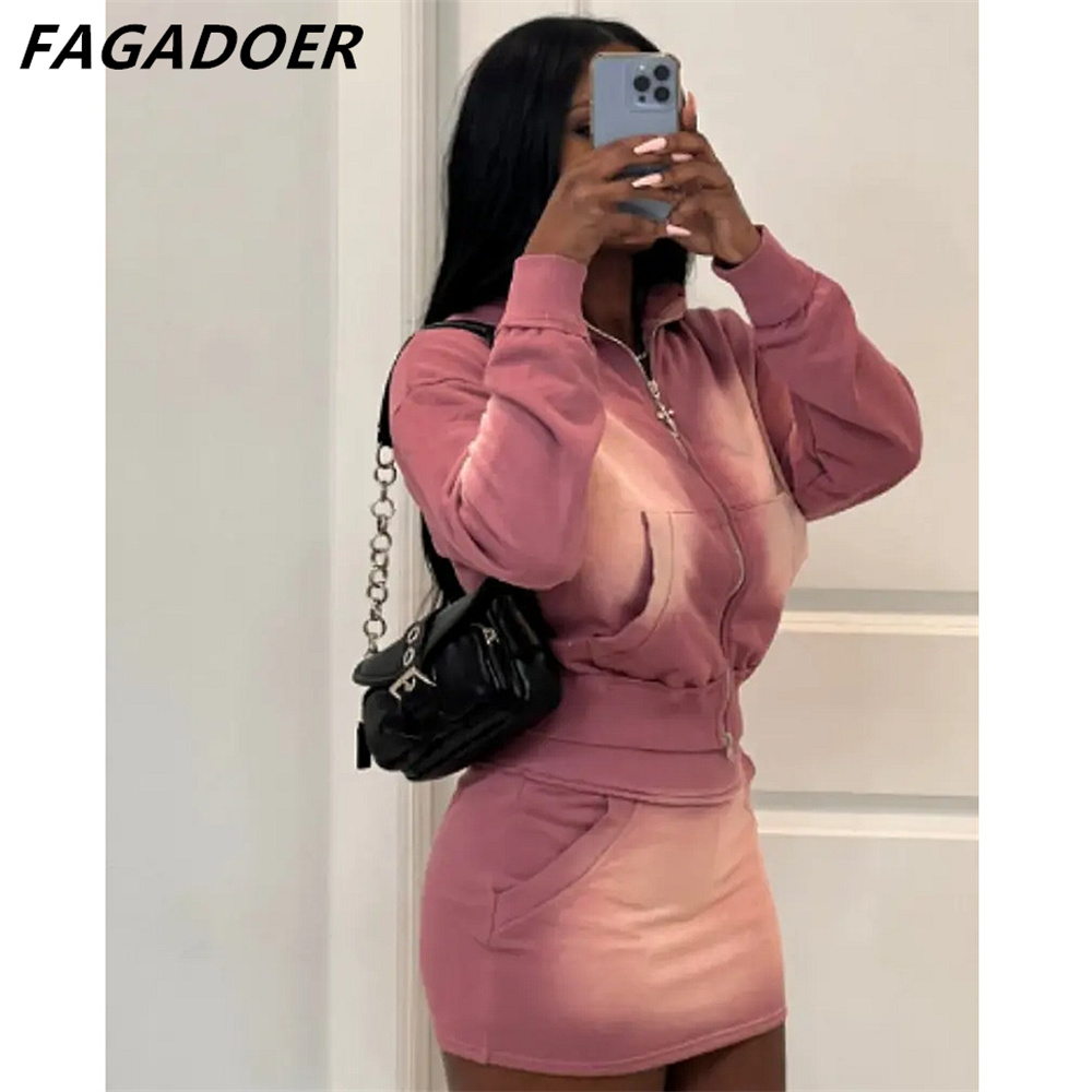 FAGADOER Pink Tie Dye Print Tw - Crop Top Crochet recension och pris